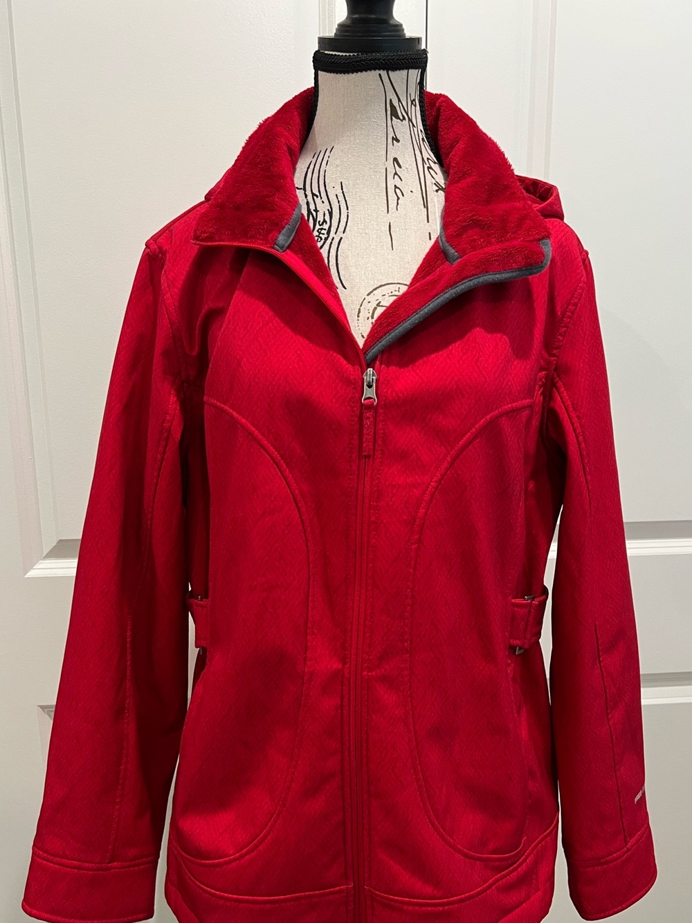 Free Country Red Women's Zip-Front Utility Jacket. Size XL